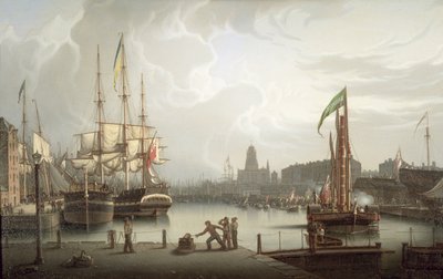 Eröffnungszeremonie des Docks, Bristol, 1828 von Robert Salmon